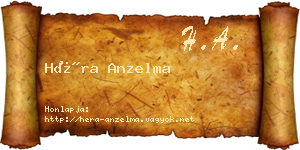 Héra Anzelma névjegykártya